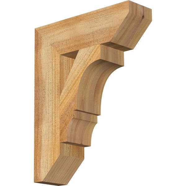 Ekena Millwork Balboa Slat Rough Sawn Bracket, Western Red Cedar, 4"W x 14"D x 18"H BKT04X14X18BOA06RWR - main